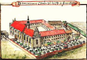 Dominicaner Closter zu Heil + in Franckstin - Klasztor Franciszkanów św. Krzyża, widok ogólny